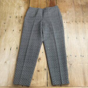 Dana Buchman Silk Blend Pants Geometric Black Gray‎ Women's 8 Dress